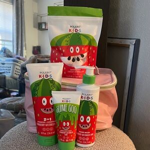 Kids Watermelon Bath Set - Red and Green